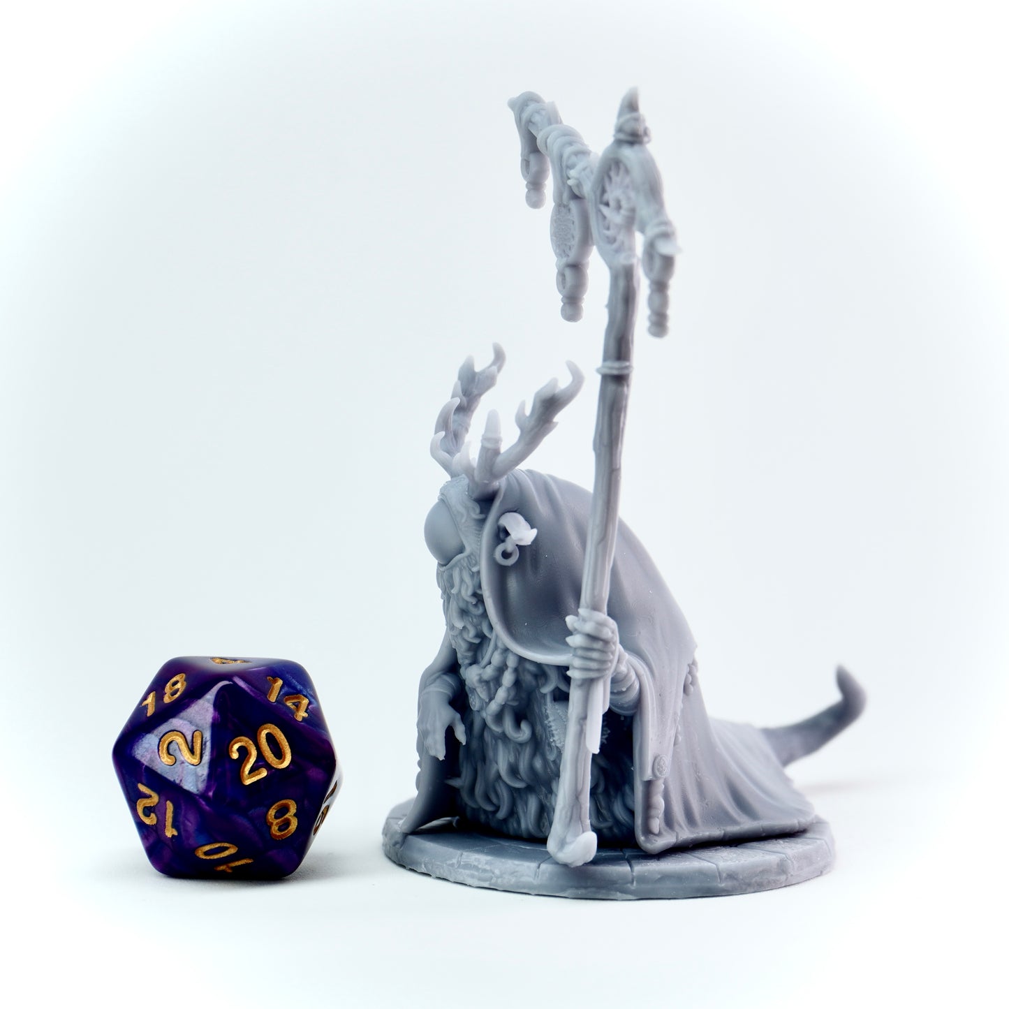 Fantasy druid-like creature with a stuff