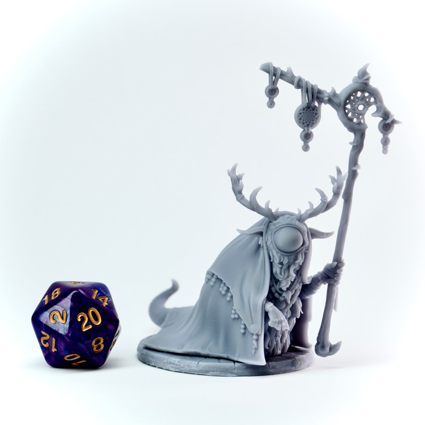 Fantasy druid-like creature with a stuff