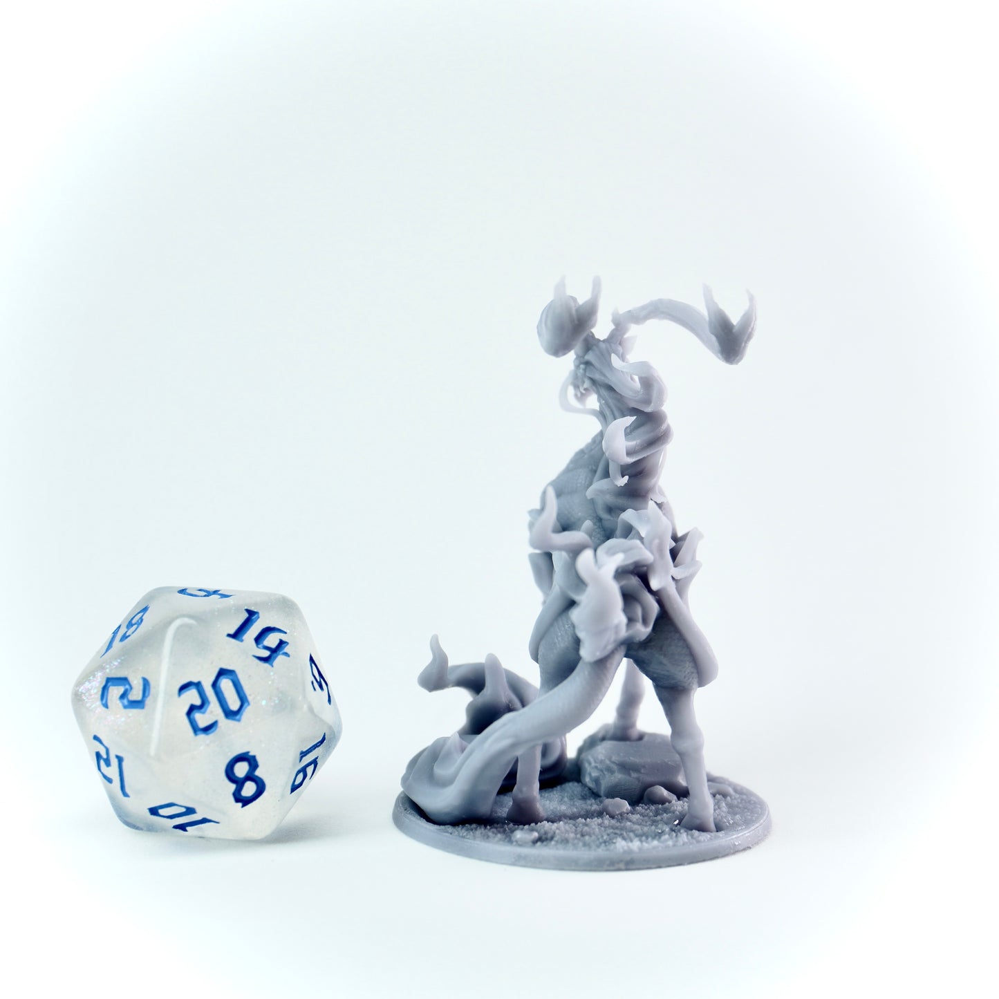 Spirit Dragon miniature, horse-like forest guardian in Eastern dragon style.