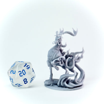 Spirit Dragon miniature, horse-like forest guardian in Eastern dragon style.