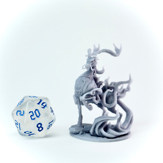 Spirit Dragon miniature, horse-like forest guardian in Eastern dragon style.